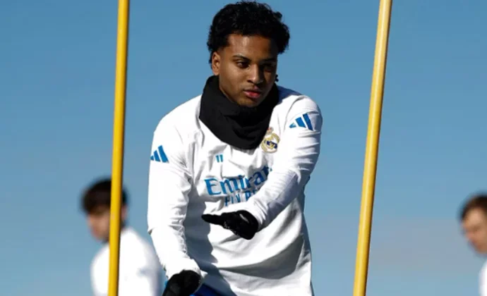 Rodrygo, principal novedad en el entrenamiento del lunes