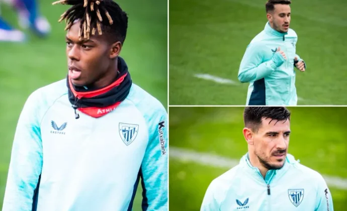 Parte médico oficial de Nico Williams, Yuri Berchiche y Álex Berenguer