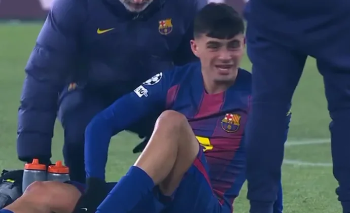 Pedri cae lesionado de los isquiotibiales en Praga