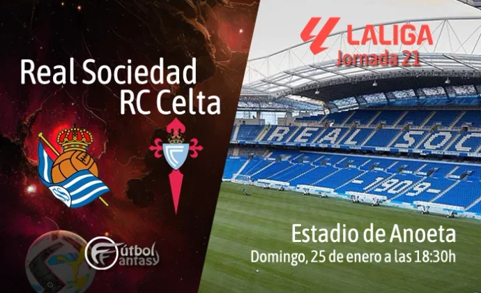 Posibles alineaciones y previa fantasy del Real Sociedad - Celta