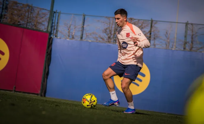 Sesión de recuperación en la Ciutat Esportiva con Eric García fuera de peligro