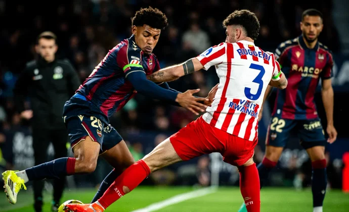 Jornada 22: Levante 0-0 Atlético. Estadísticas y puntos fantasy