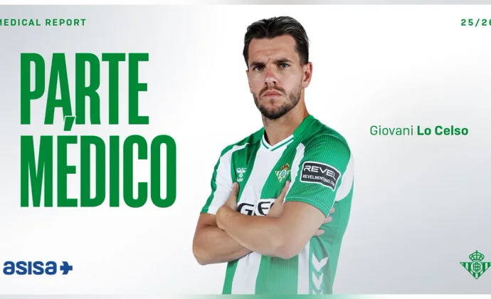 El Betis actualiza el parte médico y tiempo de baja de Giovani Lo Celso
