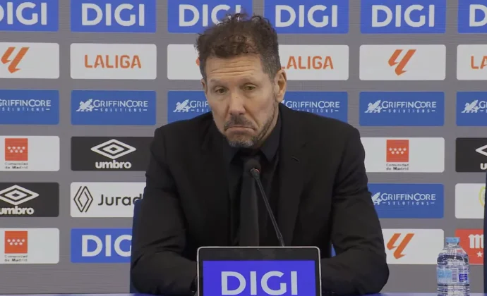 Simeone reconoce que el equipo jugó mal y el Rayo fue mejor