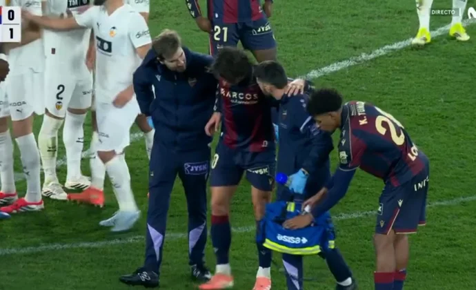 Pablo Martínez se retiró lesionado del derbi en el Ciutat