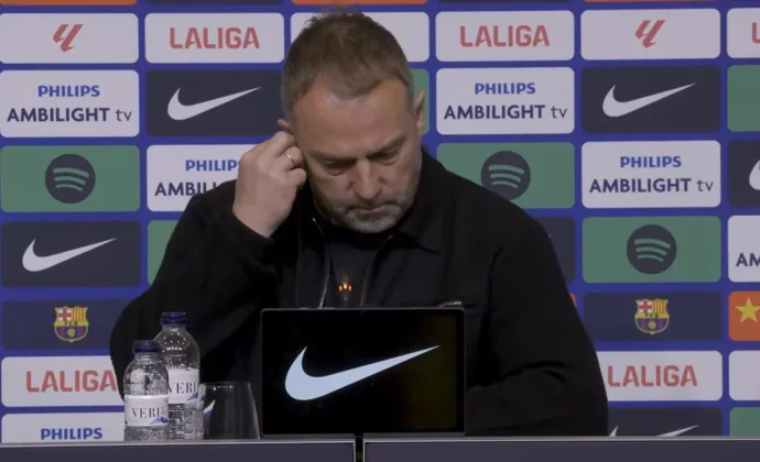 Flick celebra el triunfo y habla de Cancelo, Yamal, Bardghji, Bernal y Joan García