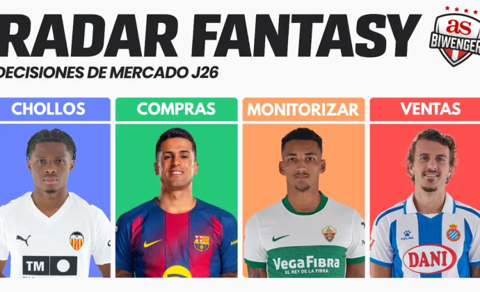 RADAR FANTASY J26 | Chollos , Compras, Ventas y Puja Ideal, por Scouting BWG
