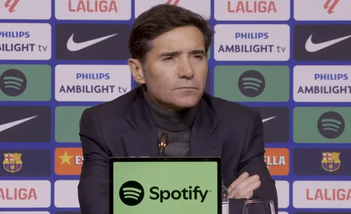 Marcelino expresa sus sensaciones tras la derrota y habla de Flick y Yamal