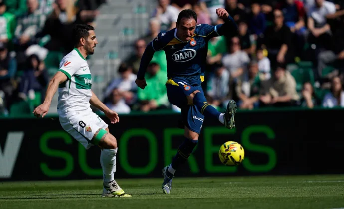 Jornada 26: Elche 2-2 Espanyol. Estadísticas y puntos fantasy