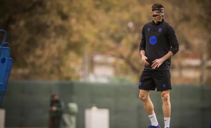 Lewandowski vuelve al grupo con máscara y apunta a San Mamés