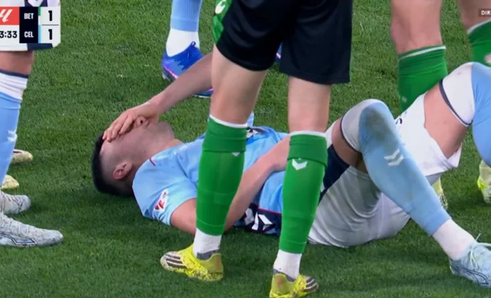 Jutglà fue sustituido tras un golpe en la cabeza