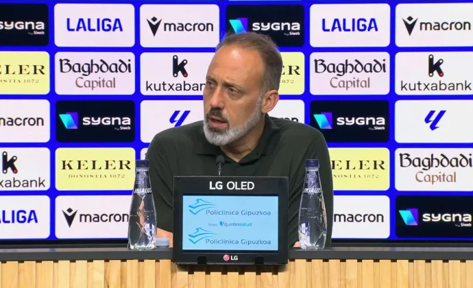 Matarazzo celebra el triunfo y haba de Guedes, Herrera, Caleta-Car, Brais y Sucic