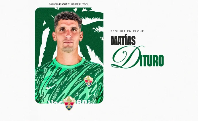 El Elche anuncia la renovación de Matías Dituro, que finalizaba contrato