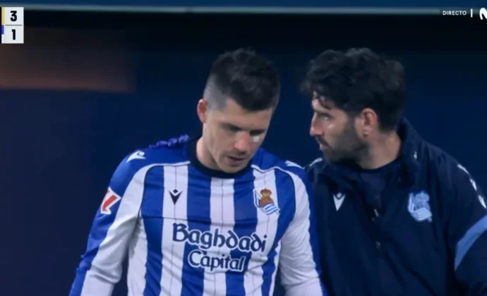 Zubeldia pidió el cambio por molestias en los isquiotibiales