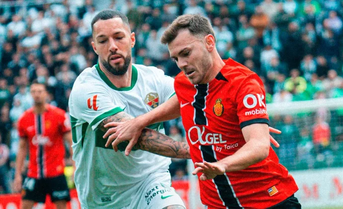 Jornada 29: Elche 2-1 Mallorca. Estadísticas y puntos fantasy