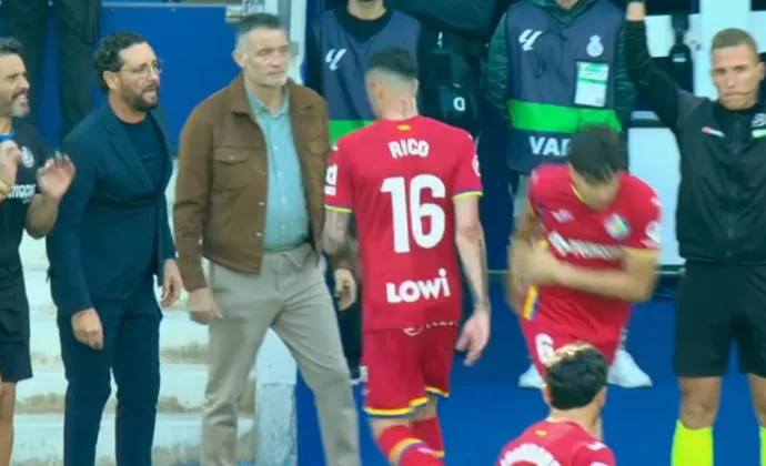 Bordalás señala a Diego Rico tras un mal arranque de partido