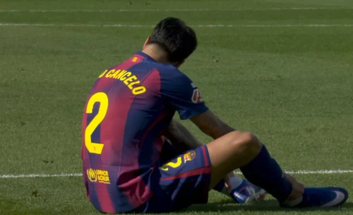 El cambio de Cancelo fue por fatiga muscular