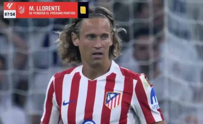 Marcos Llorente ve la quinta amarilla y tampoco estará contra el Barcelona