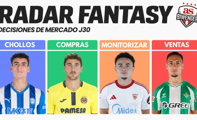 RADAR FANTASY J30 | Chollos, Compras, Ventas y Puja Ideal, por Scouting BWG