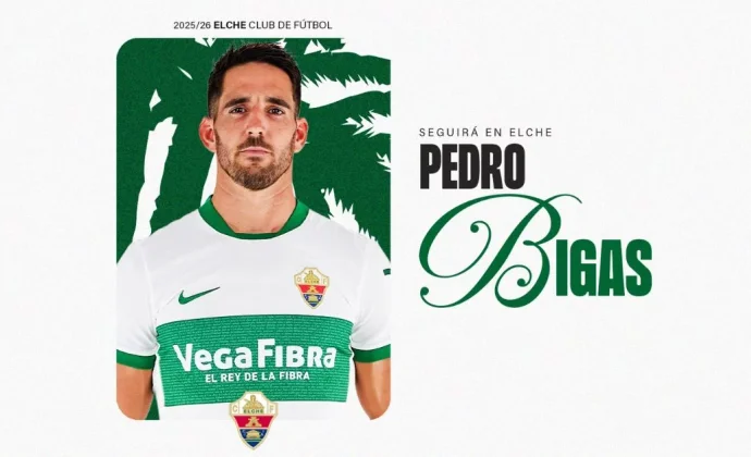 Pedro Bigas, que finalizaba contrato, renueva con el Elche