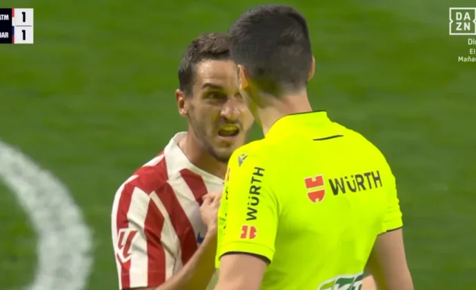 Koke ve la quinta tarjeta amarilla y se pierde la visita al Pizjuán