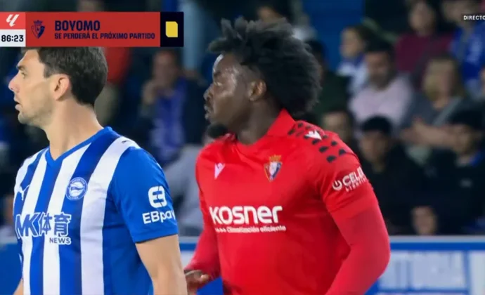 Boyomo ve la quinta tarjeta amarilla y se pierde la visita del Betis