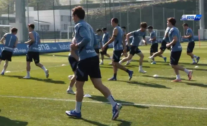 La Real Sociedad completa una nueva sesión sin los cinco lesionados