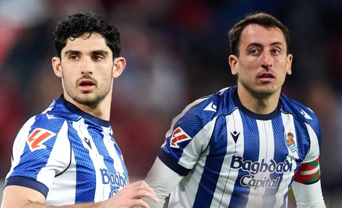 Oyarzabal y Guedes, suplentes por precaución tras arrastrar molestias durante la semana