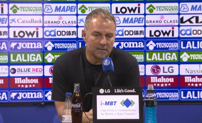 Flick celebra el triunfo y habla de Rashford, Bardghji y Pedri