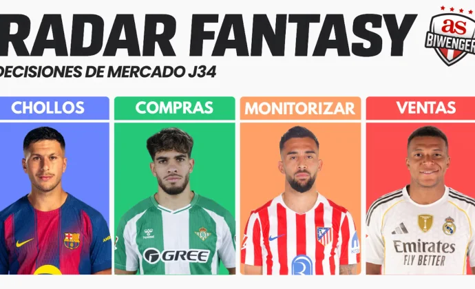 RADAR FANTASY J34 | Chollos , Compras, Ventas y Puja Ideal, por Scouting BWG