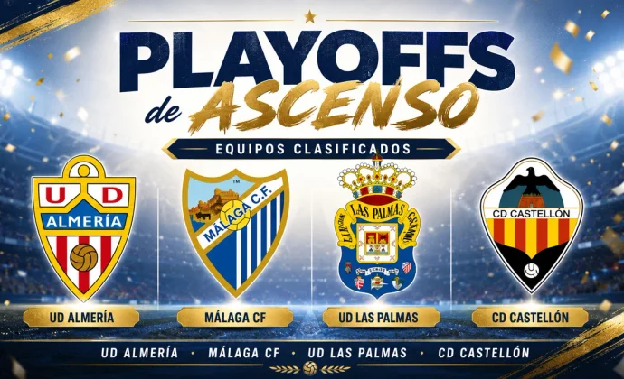 Almería, Málaga, Las Palmas y Castellón disputarán los playoffs de ascenso