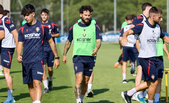 Osasuna completa su segunda sesión con la única baja de Budimir