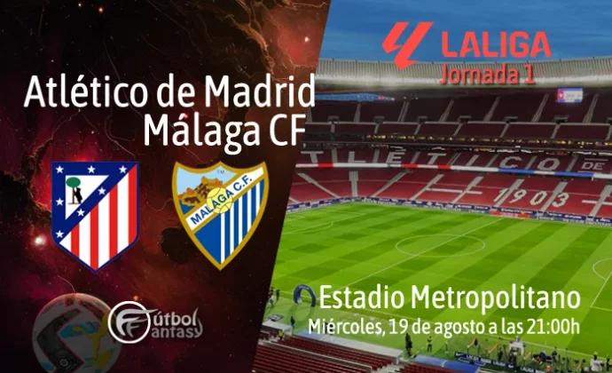 Alineaciones probables y previa fantasy del Atlético - Málaga