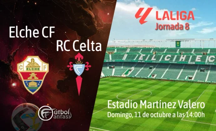 Alineaciones probables y previa fantasy del Elche - Celta