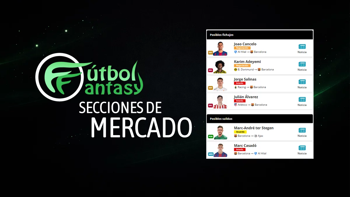 FútbolFantasy estrena nuevos apartados de mercado de fichajes en la sección de cada equipo